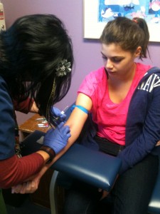 More blood tests. Her arms were bruised from so many needle pokes.