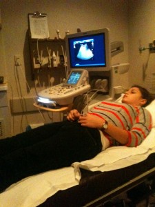 Getting ready for an ultrasound