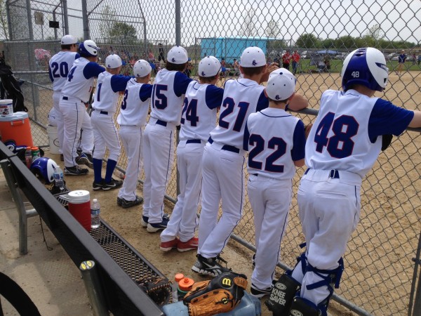 Watching a teammate bat