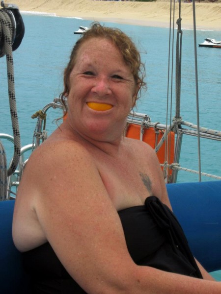 Aunt Dianne, being her usual goofy self