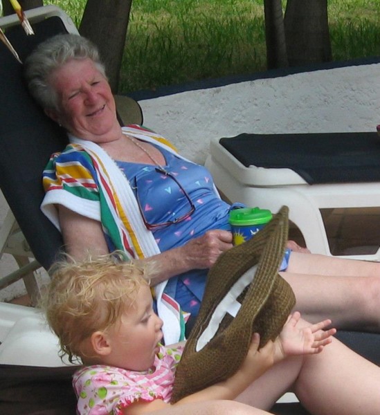 Piper chillin' with Great Grandma May