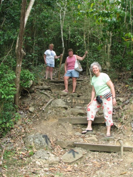 In the jungle hills near the highest point on the island