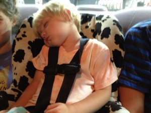 Piper tried hard to stay awake for mom, but by 12:30am, this was all she had left.