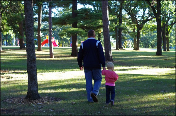 Daddy and Piper at Riverside Park