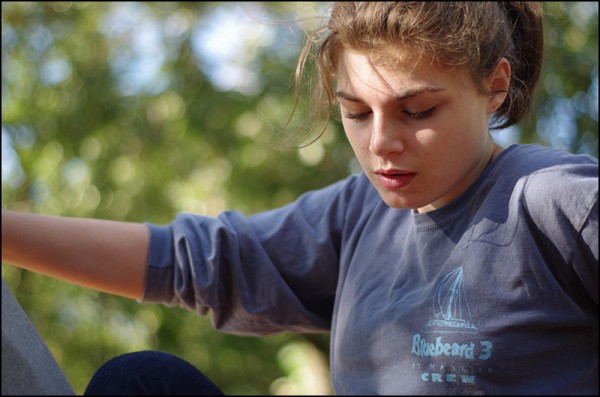 Andi - The climbing wall at Riverside Park