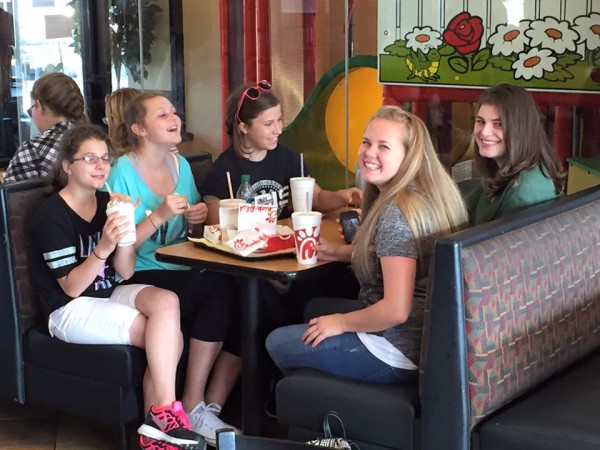 Andi with friends from church on a road trip to Kirtland, OH